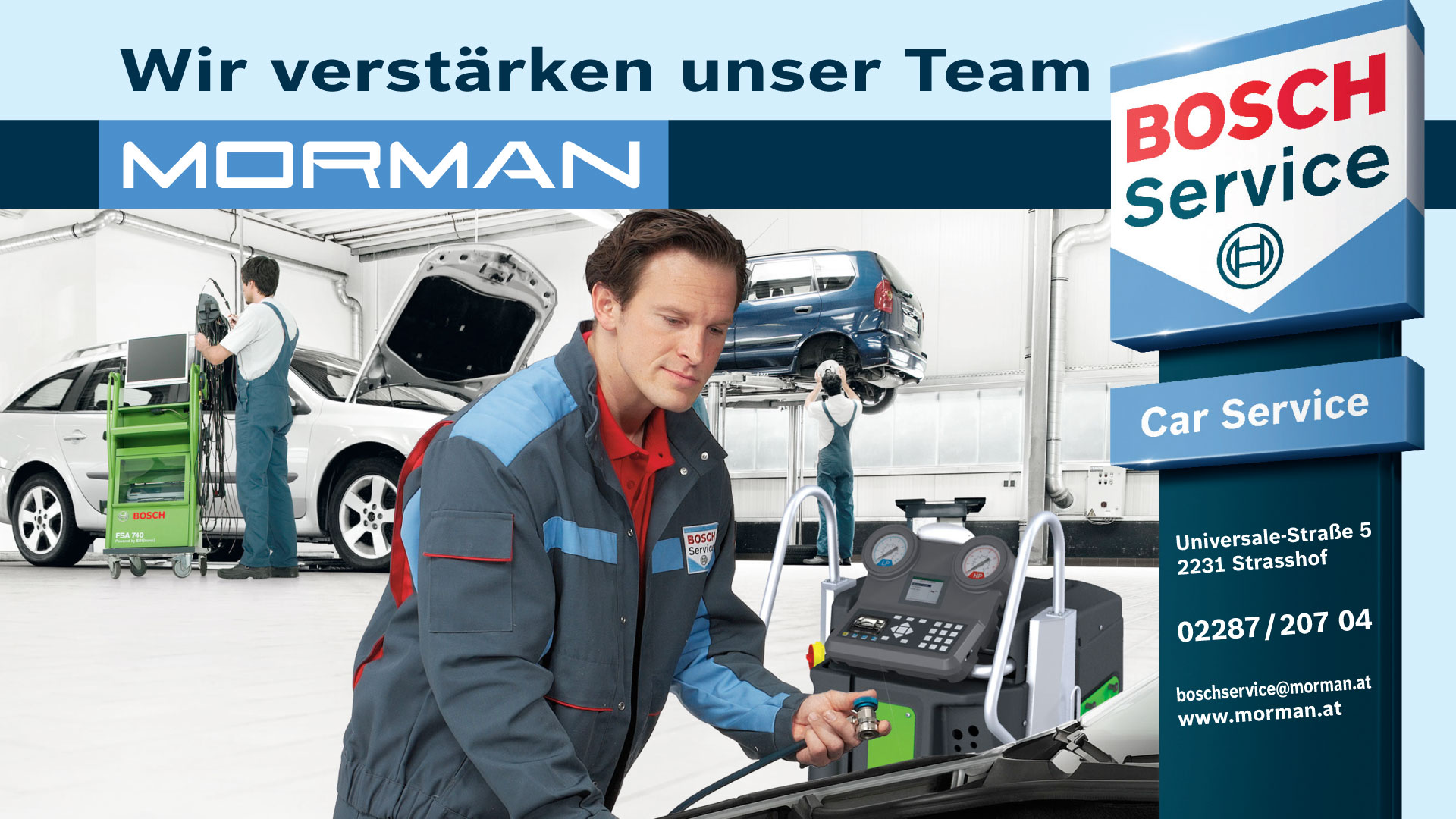 Bosch Morman sucht Kfz-Techniker, Kfz-Mechatroniker, Baumaschinen-Techniker